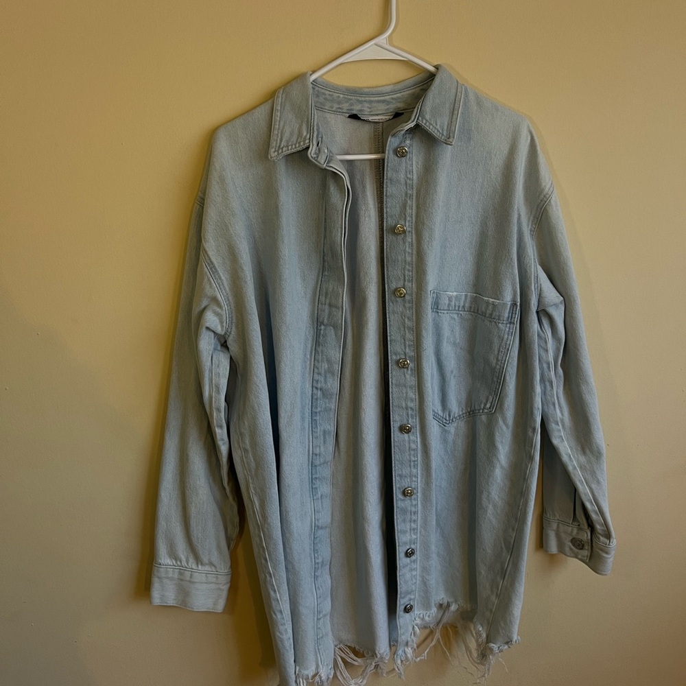 Zara Sky Blue Denim Jacket